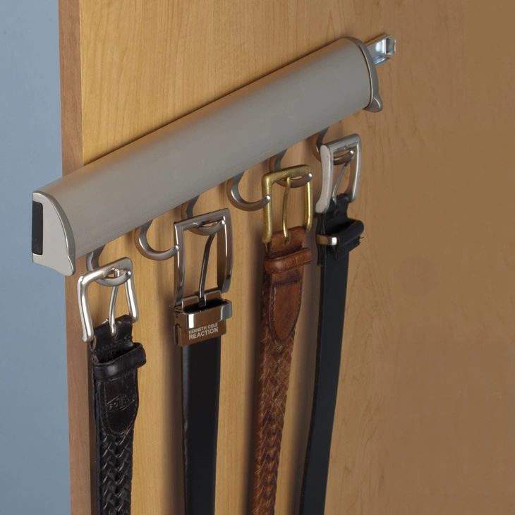 Slide out belt organizer accessory Fantasy Closets