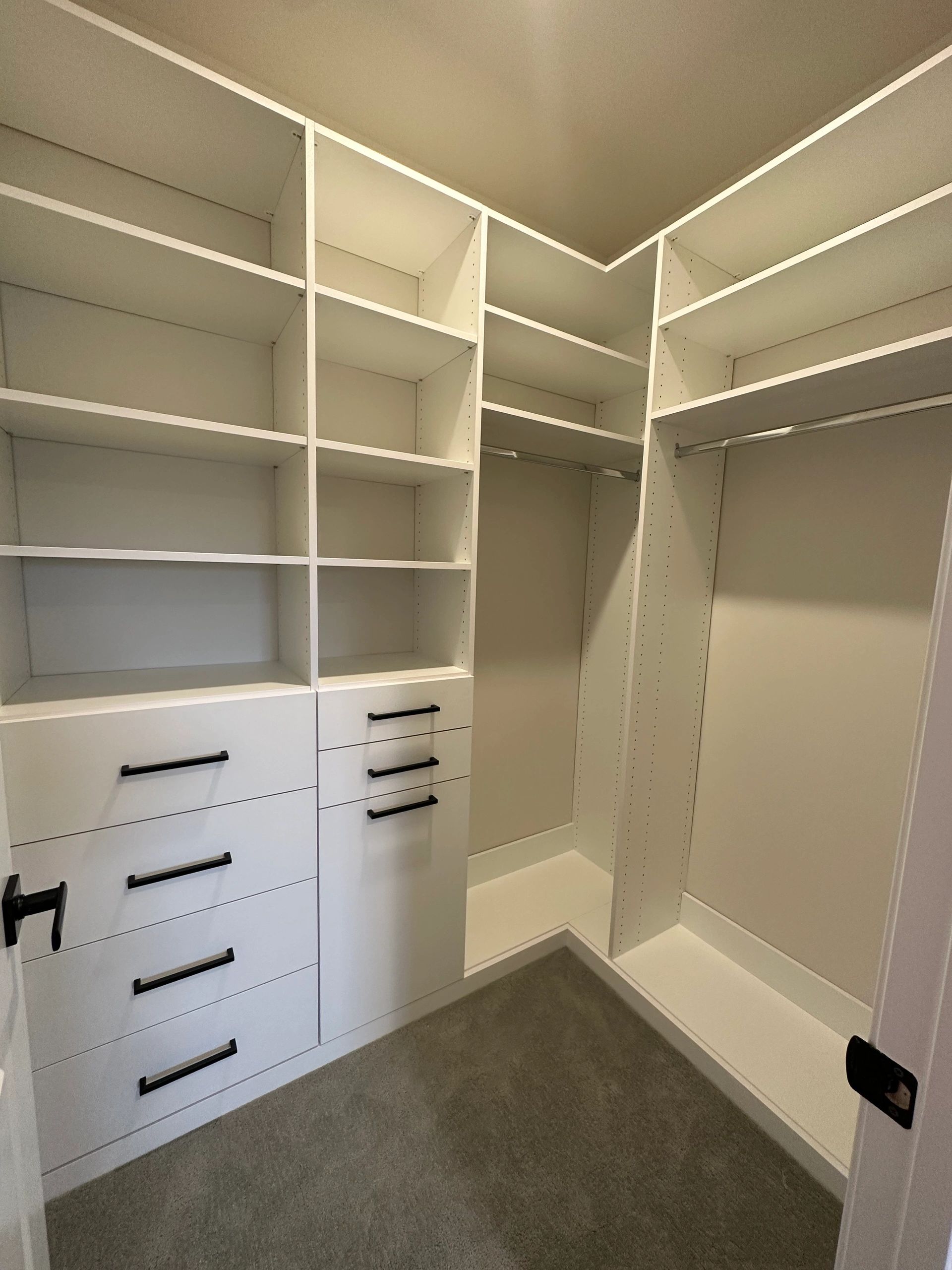 Custom walk-in closet built-in storage Fantasy Closets Virginia
