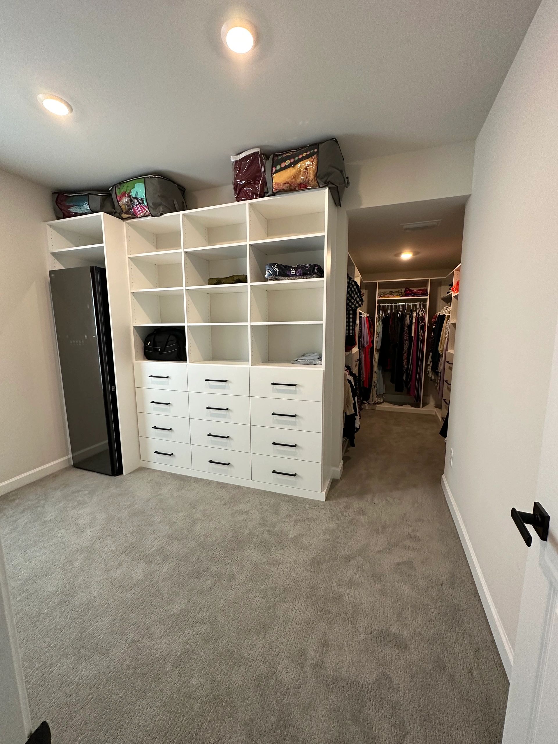 Custom walk-in closet island storage Northern Virginia