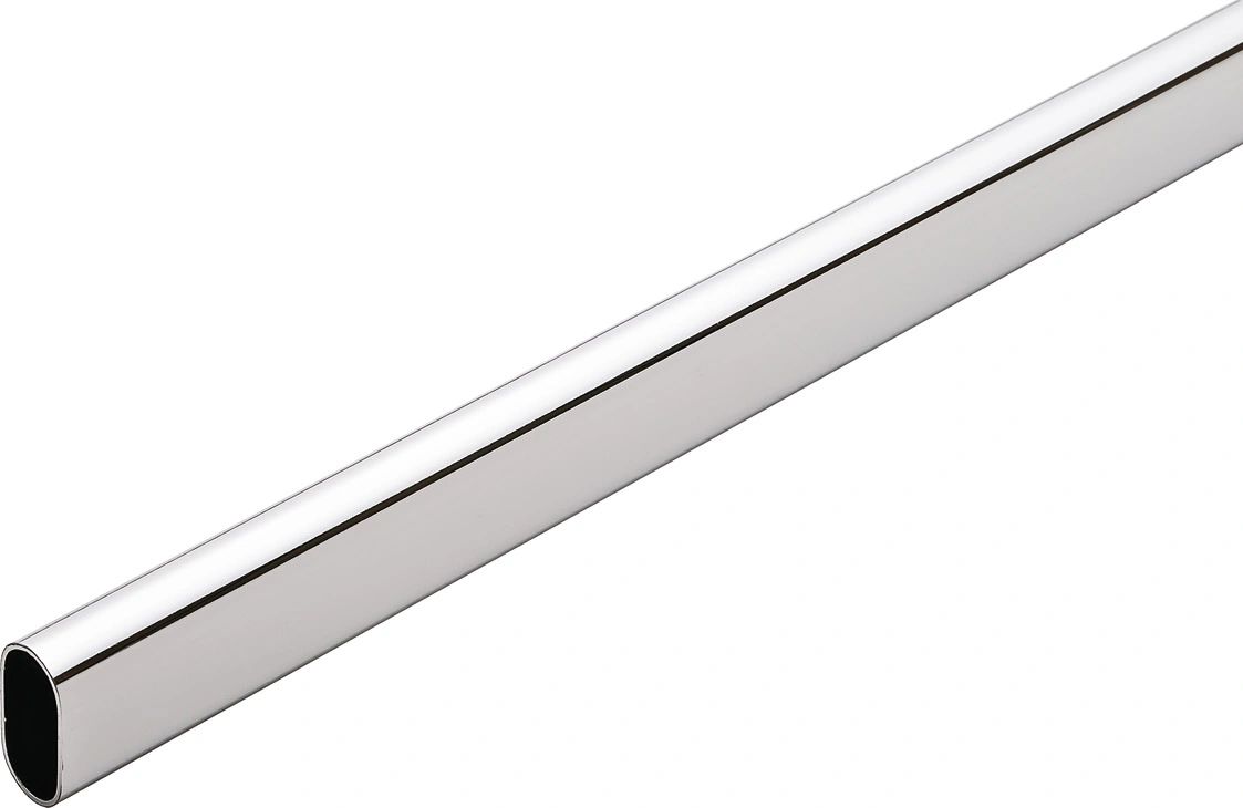Shiny chrome hanging rod custom closets Fantasy Closets