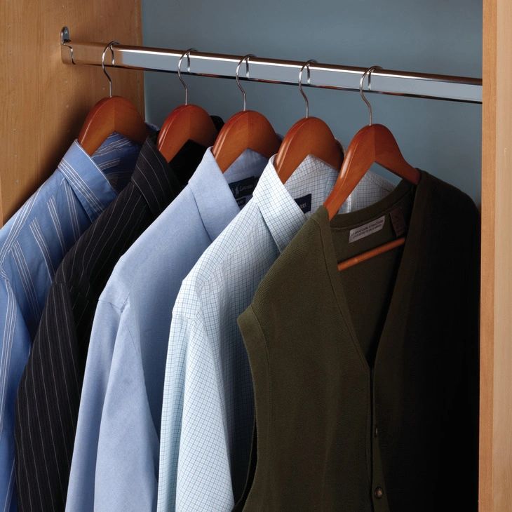 Chrome rod and rack cup combination Fantasy Closets Northern Virginia