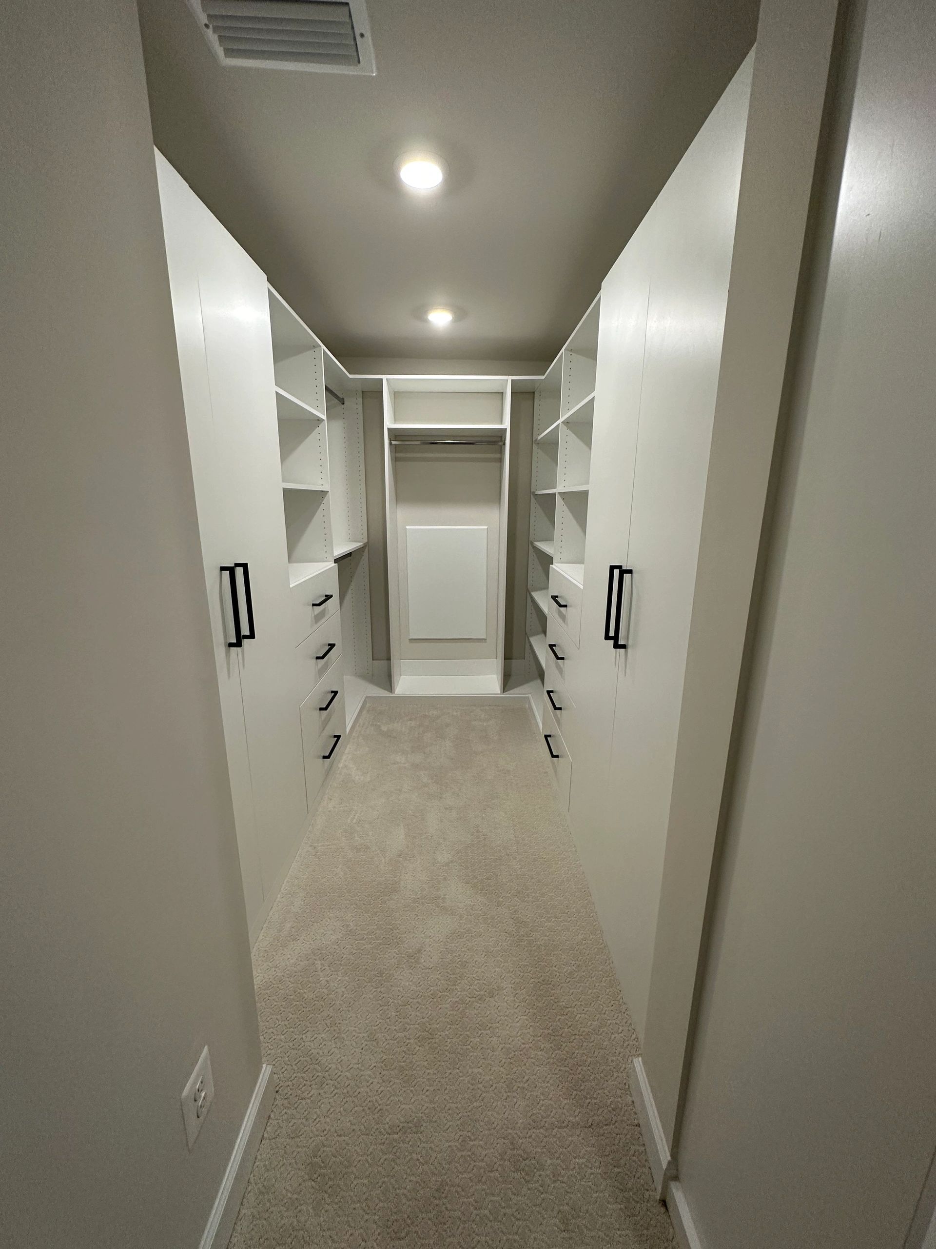 Walk-in closet modern design Fantasy Closets Virginia