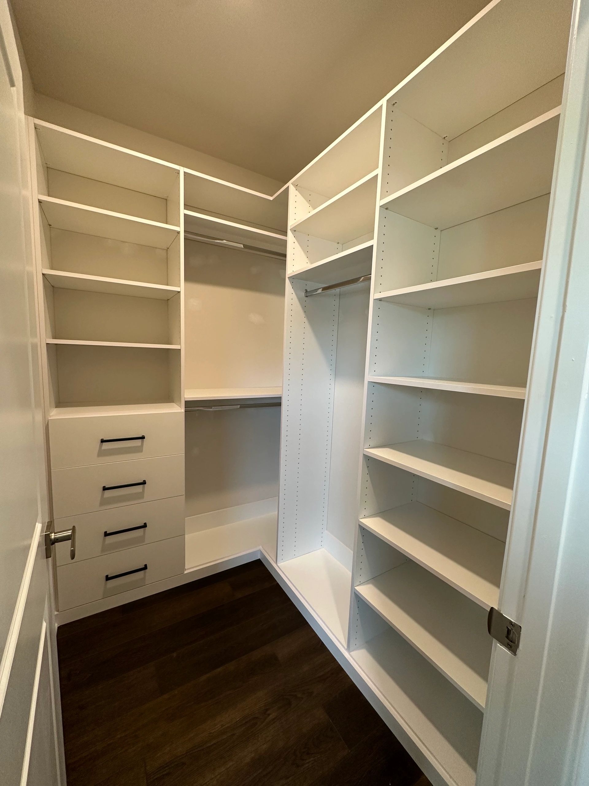 Walk-in closet drawers shelving Fantasy Closets Northern Virginia