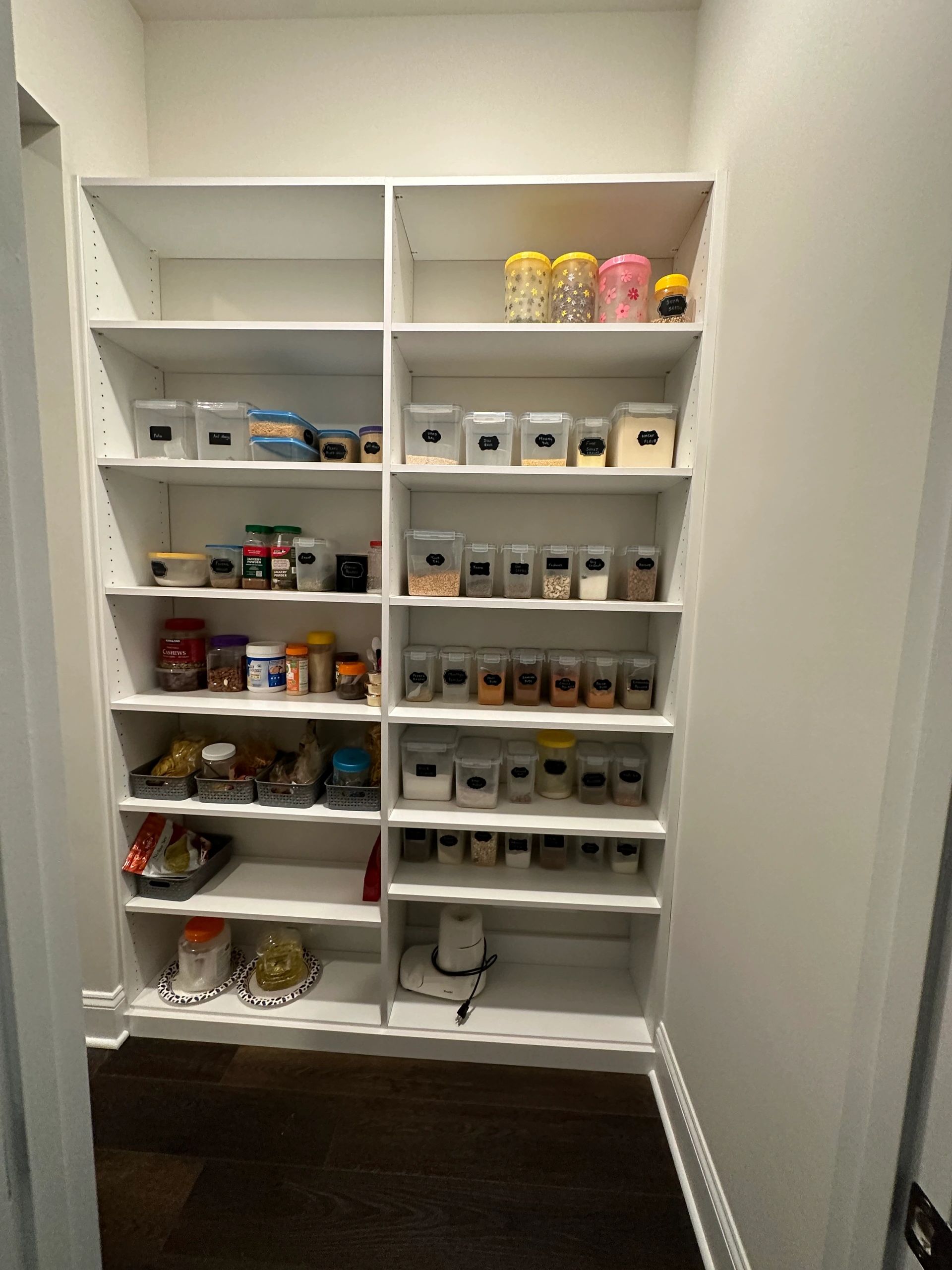 Pantry storage system white shelving Fantasy Closets